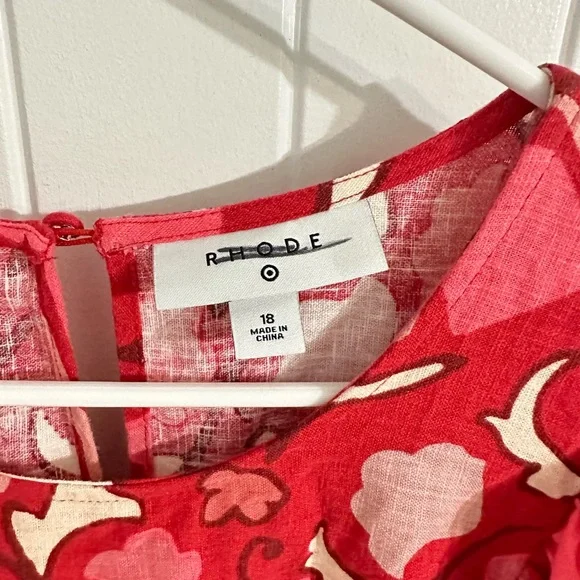 Euc Rhode x Target Zinnia Floral Tropical Prints Bell Sleeve Midi Dress - Picture 7 of 12